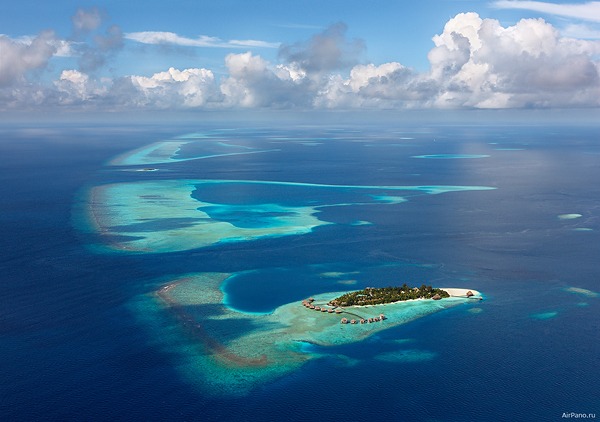 Maldives from the plane