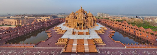 Swaminarayan Akshardham, Delhi, India - AirPano.com • 360 Degree Aerial Panorama • 3D Virtual Tours Around the World