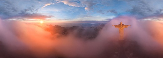 La estatua del Cristo Redentor, Río de Janeiro, Brasil - AirPano.com • 360 grados Panorama aérea • 3D Virtual Tours en el Mundo