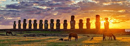 Estatuas Moai, Isla de Pascua, Chile - AirPano.com • Grado Panorama 360 Aerial • 3D Virtual Tours en el Mundo