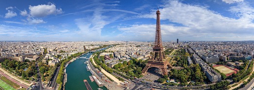 Eiffel Tower, Paris, France - AirPano.com • 360 Degree Aerial Panorama • 3D Virtual Tours Around the World