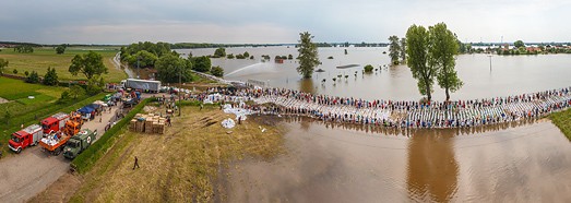 Flooding in Germany, Lostau village, 2013 • AirPano.com • 360 Degree Aerial Panorama • 3D Virtual Tours Around the World