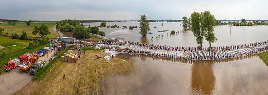 Flooding in Germany, Lostau village, 2013 • AirPano.com • 360 Degree Aerial Panorama • 3D Virtual Tours Around the World