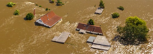 Fischbeck Town, part II, Dyke Burst and Flooding • AirPano.com • 360 Degree Aerial Panorama • 3D Virtual Tours Around the World