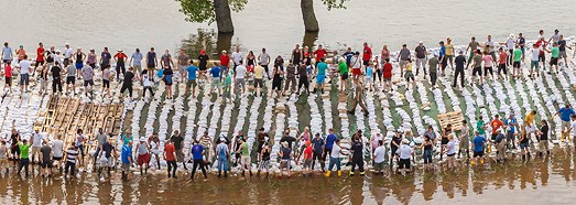 Flooding in Germany,  Fischbeck and Lostau Towns, Ultra High Resolution • AirPano.com • 360 Degree Aerial Panorama • 3D Virtual Tours Around the World