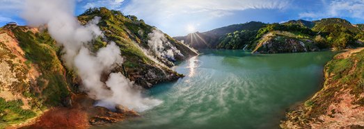 360 video, Valley of Geysers, Kamchatka, Russia - AirPano.com • 360 Degree Aerial Panorama • 3D Virtual Tours Around the World
