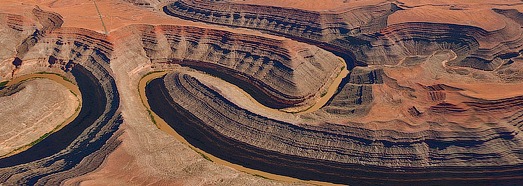 Río San Juan, cuellos de cisne, Utah, EE.UU. - AirPano.com • Grado Panorama 360 Aerial • 3D Virtual Tours en el Mundo