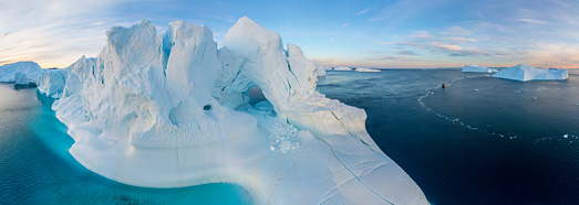 Icebergs of Greenland - AirPano.com • 360 Degree Aerial Panorama • 3D Virtual Tours Around the World