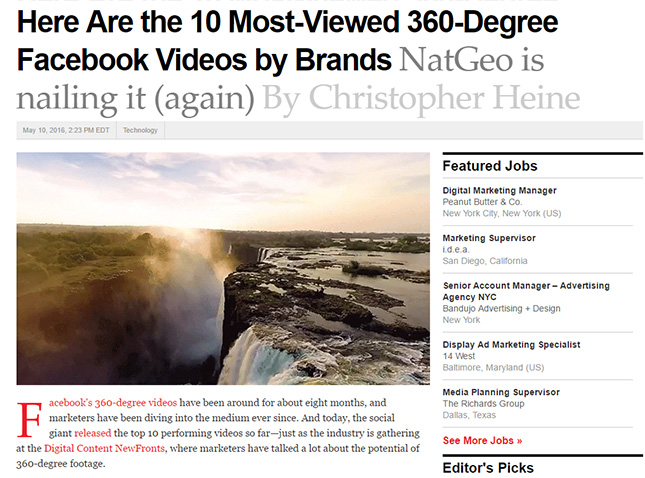 AirPano in the Top-10 of the most popular 360° videos on Facebook