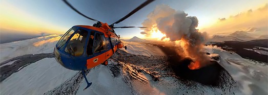 360 de vídeo, Plosky Tolbachik Volcán, Kamchatka, Rusia, 2012 - AirPano.com • Grado Panorama 360 Aerial • 3D Virtual Tours en el Mundo