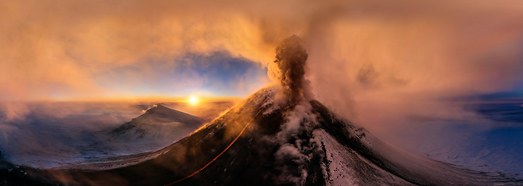 Volcano Klyuchevskaya Sopka, Kamchatka, Russia, 2015 - AirPano.com • 360 Degree Aerial Panorama • 3D Virtual Tours Around the World
