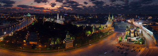 Kremlin de Moscú en la noche - AirPano.com • Grado Panorama 360 Aerial • 3D Virtual Tours en el Mundo