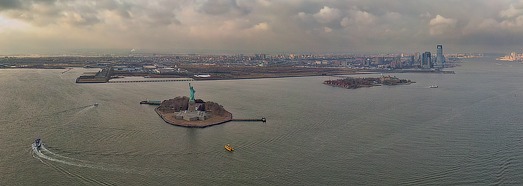Statue of Liberty, Liberty Island, New York, USA - AirPano.com • 360 Degree Aerial Panorama • 3D Virtual Tours Around the World