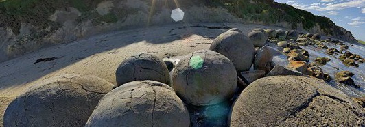 Moeraki boulders, New Zealand - AirPano.com • 360 Degree Aerial Panorama • 3D Virtual Tours Around the World