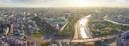 Moscow City Center, Kremlin - AirPano.com • 360 Degree Aerial Panorama • 3D Virtual Tours Around the World