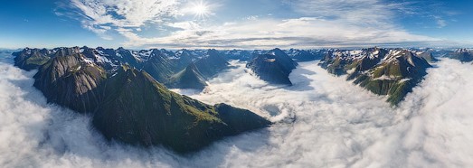 Fiordos Noruegos - AirPano.com • Grado Panorama 360 Aerial • 3D Virtual Tours en el Mundo