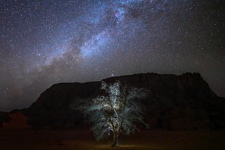 Milky Way above Sahara Desert