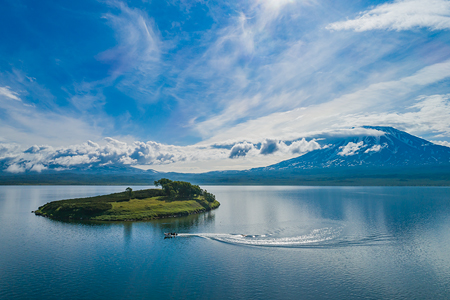 Kronotskoye Lake. The biggest lake of Kamchatka, Russia