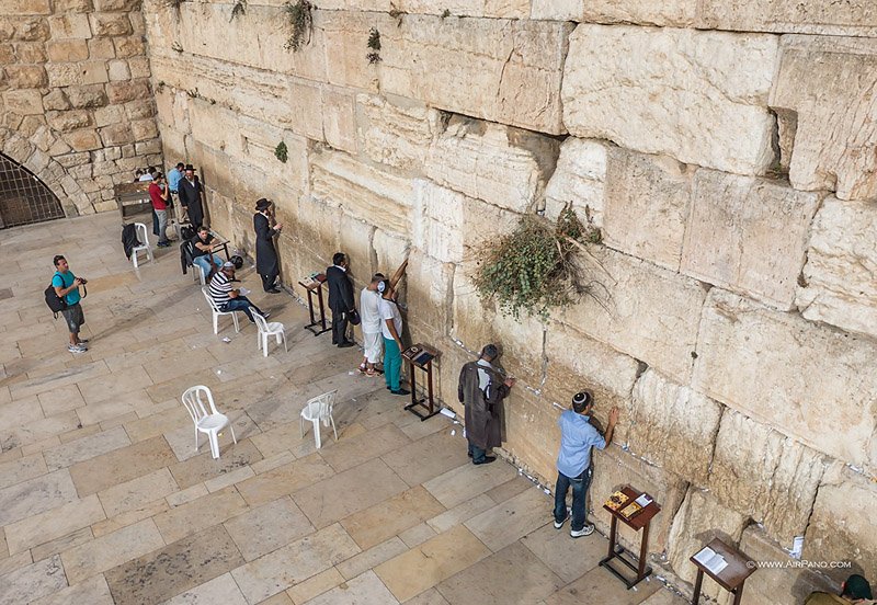 Западная Стена, Стена Плача или А-Котель. Иерусалим, Израиль. Иудаизм