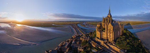 Abbey Mont Saint-Michel, France - AirPano.com • 360 Degree Aerial Panorama • 3D Virtual Tours Around the World