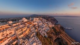 Fira at sunset