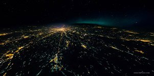 Night flight to stratosphere over the Moscow #1