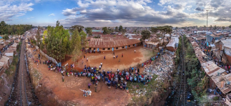 Above the railways in Kibera #1
