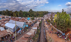 Above the railways in Kibera #3