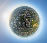 Above the historical center of Kaliningrad. Planet