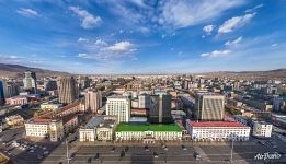 Bird's eye view of Ulaanbaatar