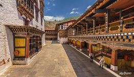 In the Rinpung Dzong. Bhutan. Buddhism