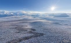 Ледяная река ледника Брейдамеркурйокудль