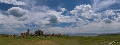 Medieval cemetery at Lake Sevan
