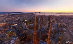 Financial District at night