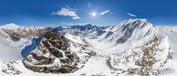 Panoramic view of the Caucasus Mountains and mount Elbrus #15