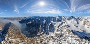 Panoramic view of the Caucasus Mountains and mount Elbrus #29