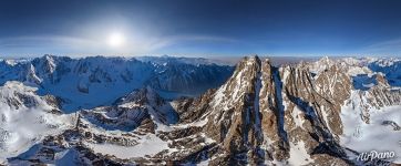 Panoramic view of the Caucasus Mountains and mount Elbrus #26