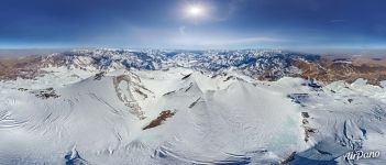 Panoramic view of the Caucasus Mountains and mount Elbrus #4