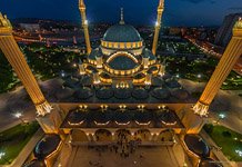 Akhmad Kadyrov Mosque at night #7