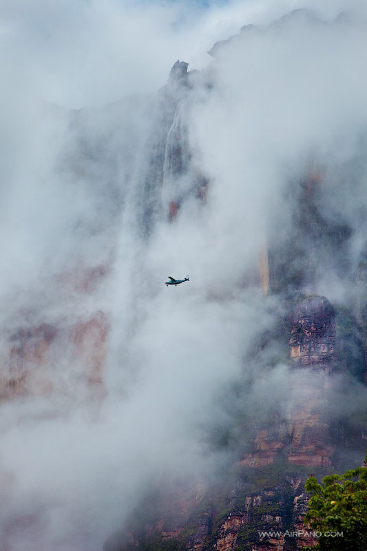 Venezuela, Angel Falls in the fog • AirPano.com • Photo