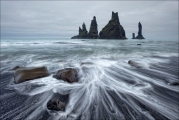 Seastacks Reynisdrangar, Reynisfjar?, Iceland • AirPano.com • Photo