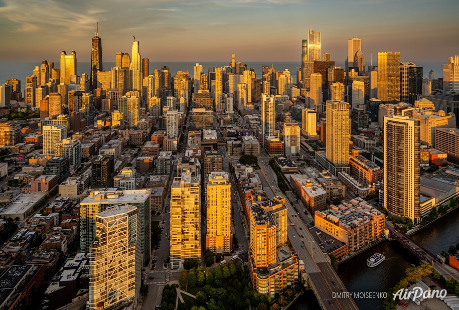 Chicago at golden hour