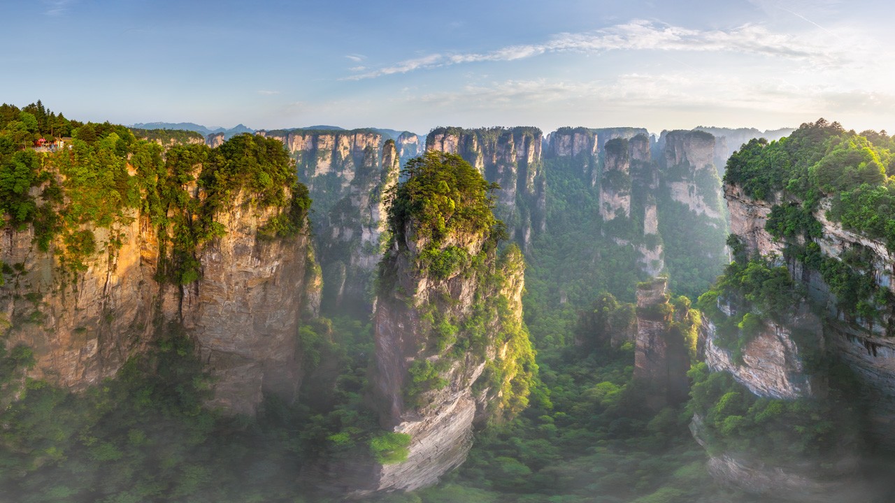 Birds eye view of Zhangjiajie Mountains in Avatar exist in China  CGTN