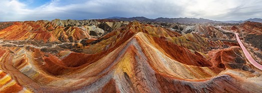 Colourful mountains of the Zhangye Danxia Geopark, China