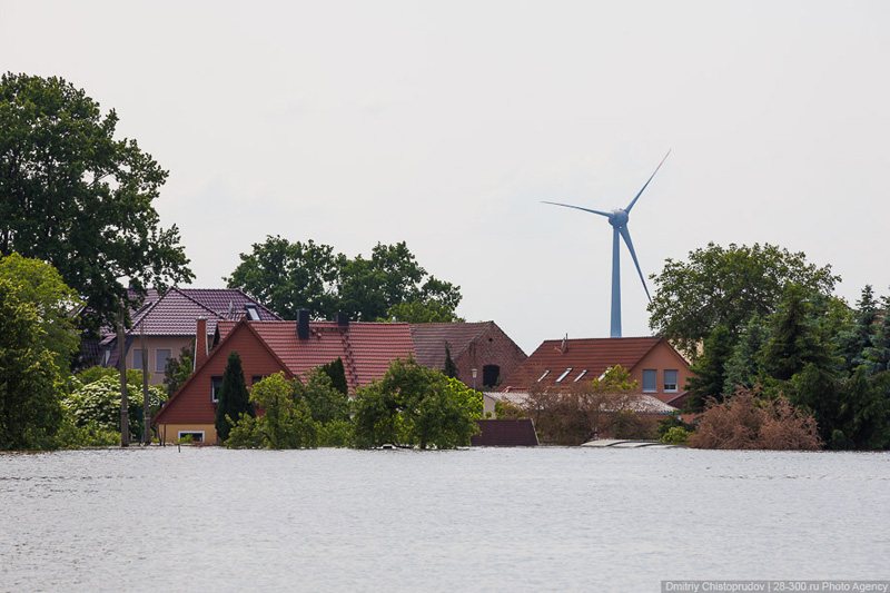 Flooding in German village Niegripp