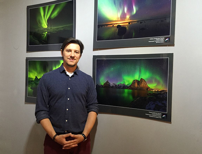 Sergey Semenov at the Global Arctic Awards exhibition