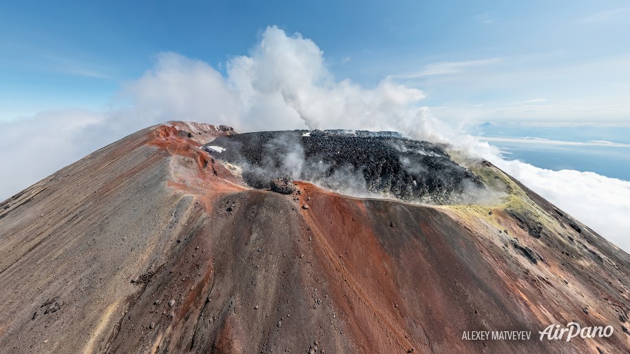 Next to the crater of volcano Avachinskiy