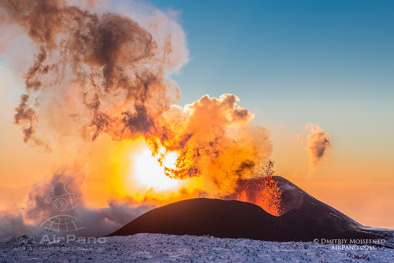 Eruption of Volcano Plosky Tolbachik Kamchatka, Russia, 2012