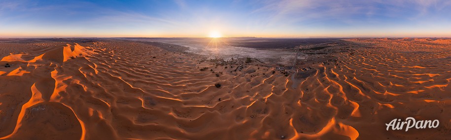 Erg Chebbi desert near Merzouga at sunset