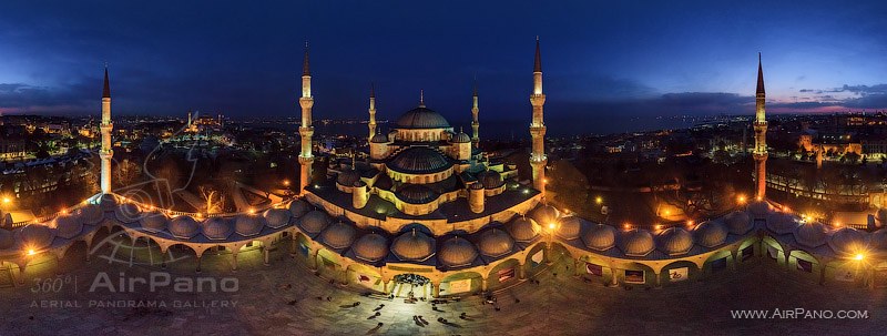 The Blue Mosque at night